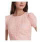 Lace Puff-Sleeve Cocktail Dress