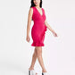 Women's Ruffle-Trim Surplice-Neck Knit Dress