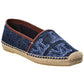 Max Mara Elid Denim & Leather Espadrille