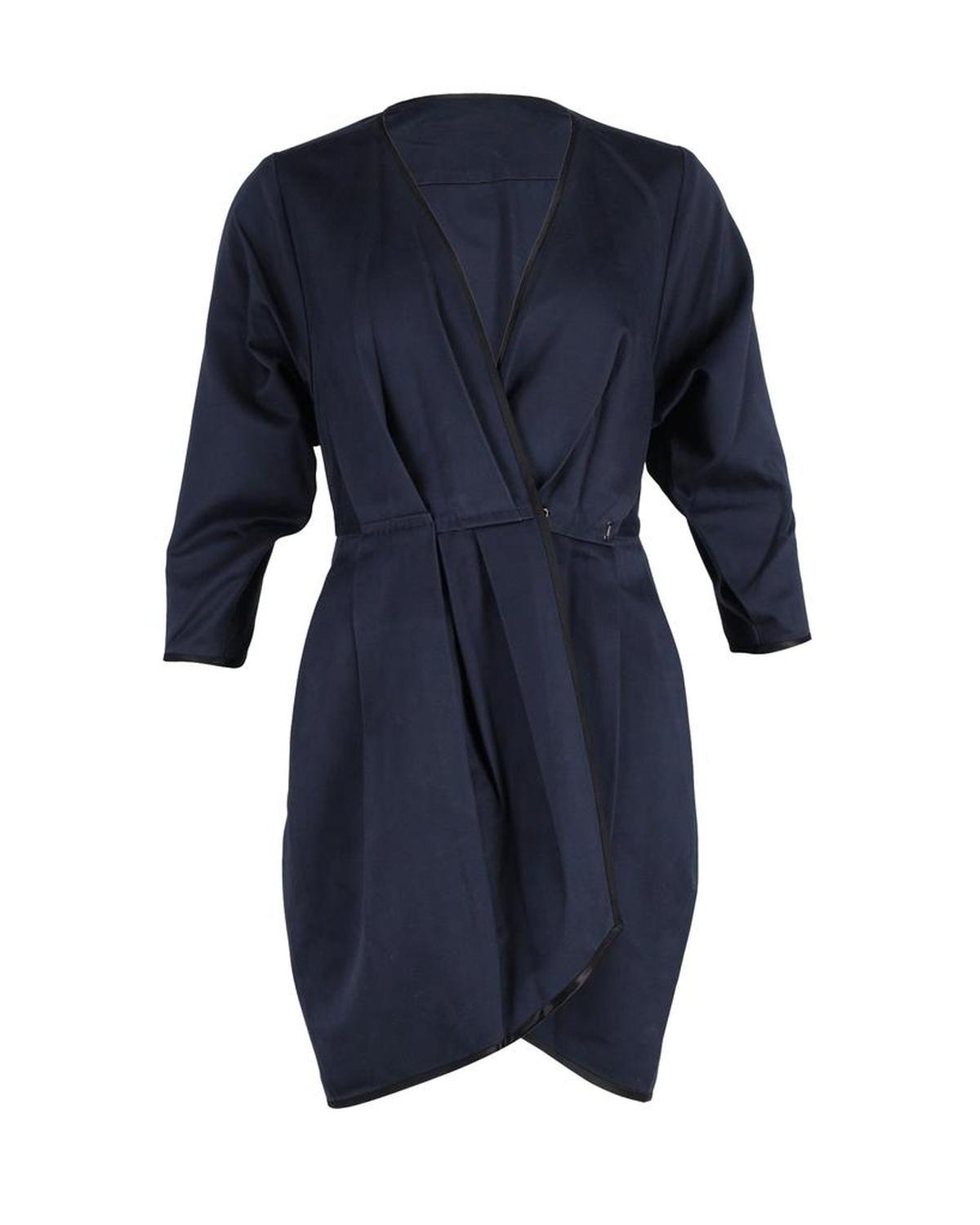 Marc Jacobs Wrap Mini Dress in Navy Blue Cotton