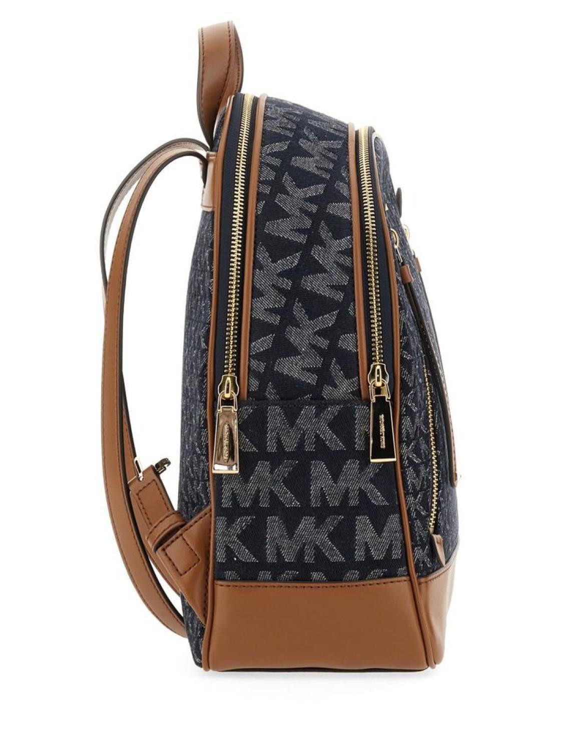 Michael Michael Kors Brooklyn Logo Jacquard Medium Backpack