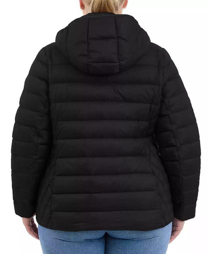 Plus Size Hooded Packable Down Puffer Coat, Created for Macy's