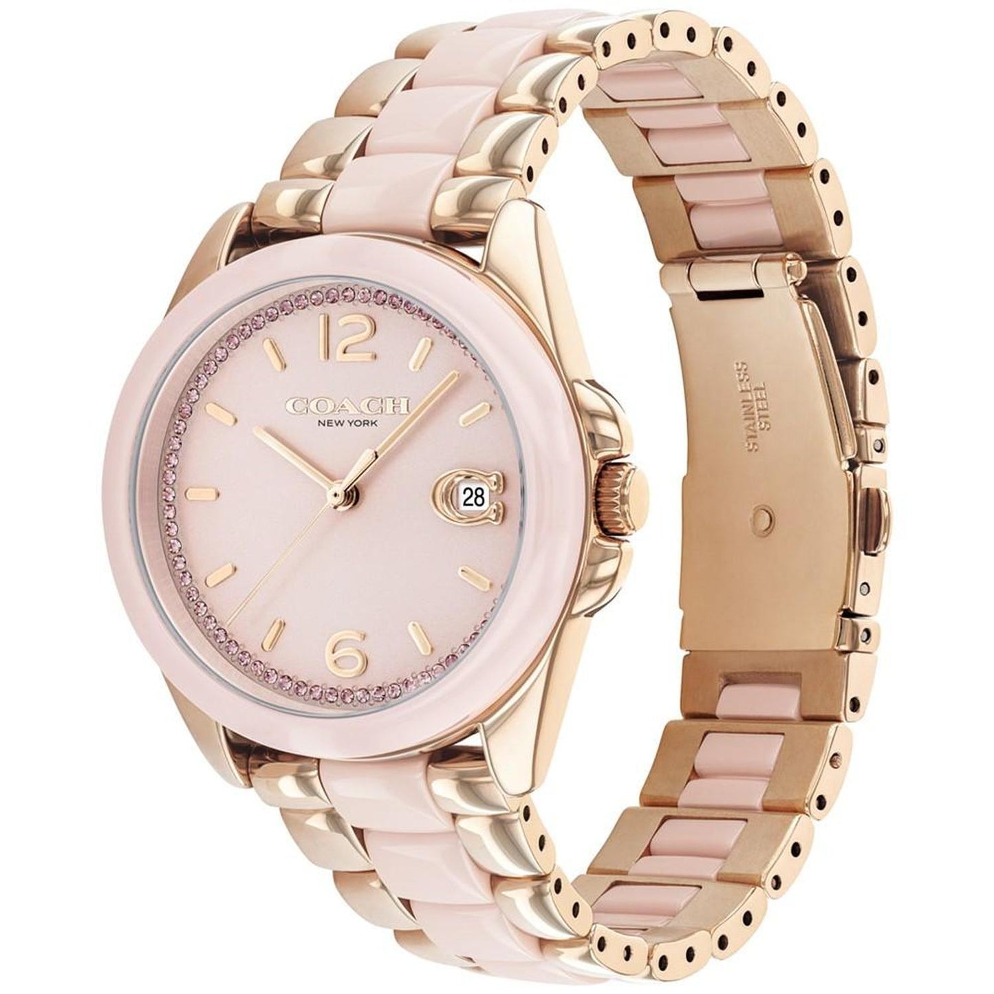 Women's Greyson Blush Ceramic Bracelet Watch 36mm