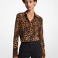 Hansen Leopard Silk Crepe De Chine Shirt