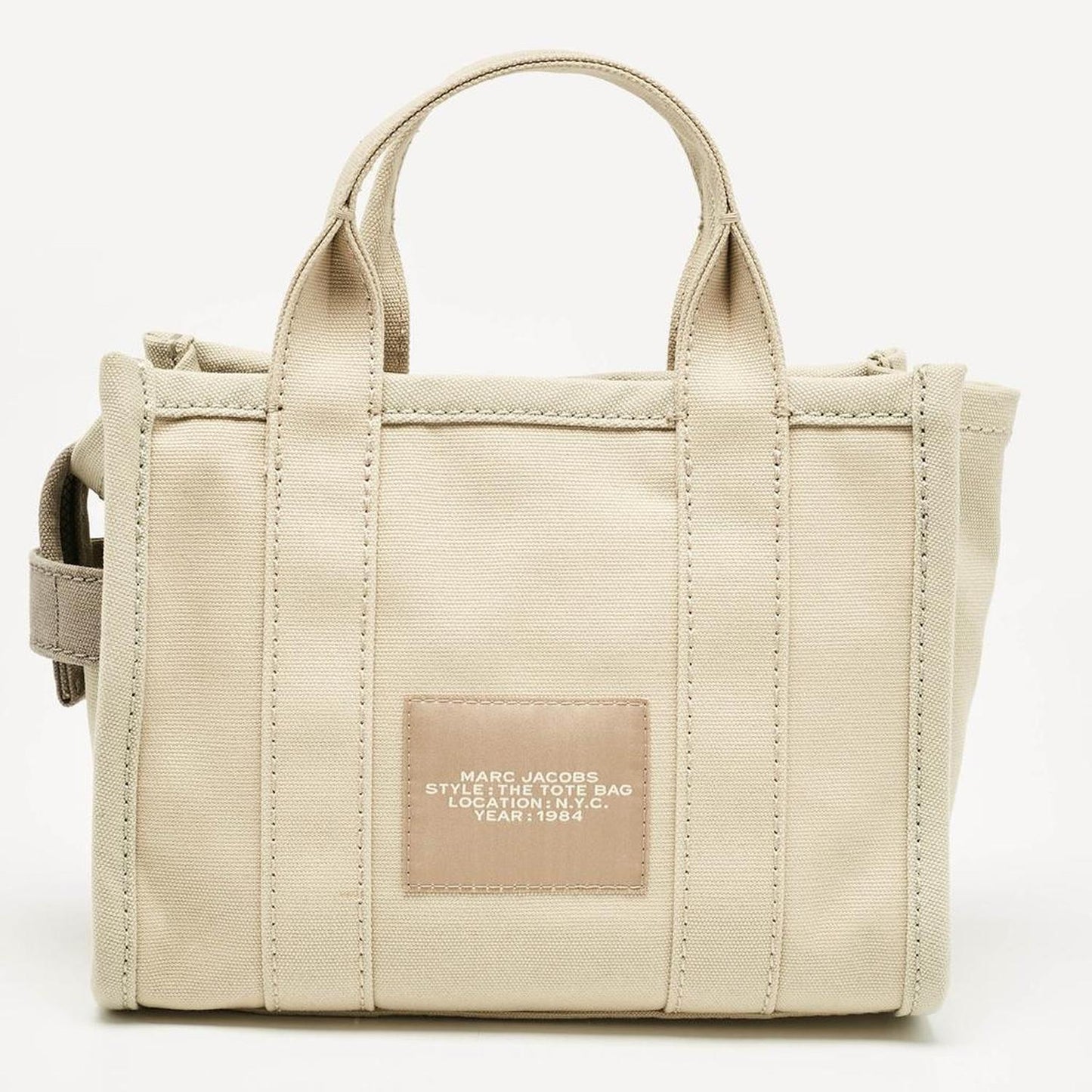 Beige/light Green Canvas Small The Tote Bag