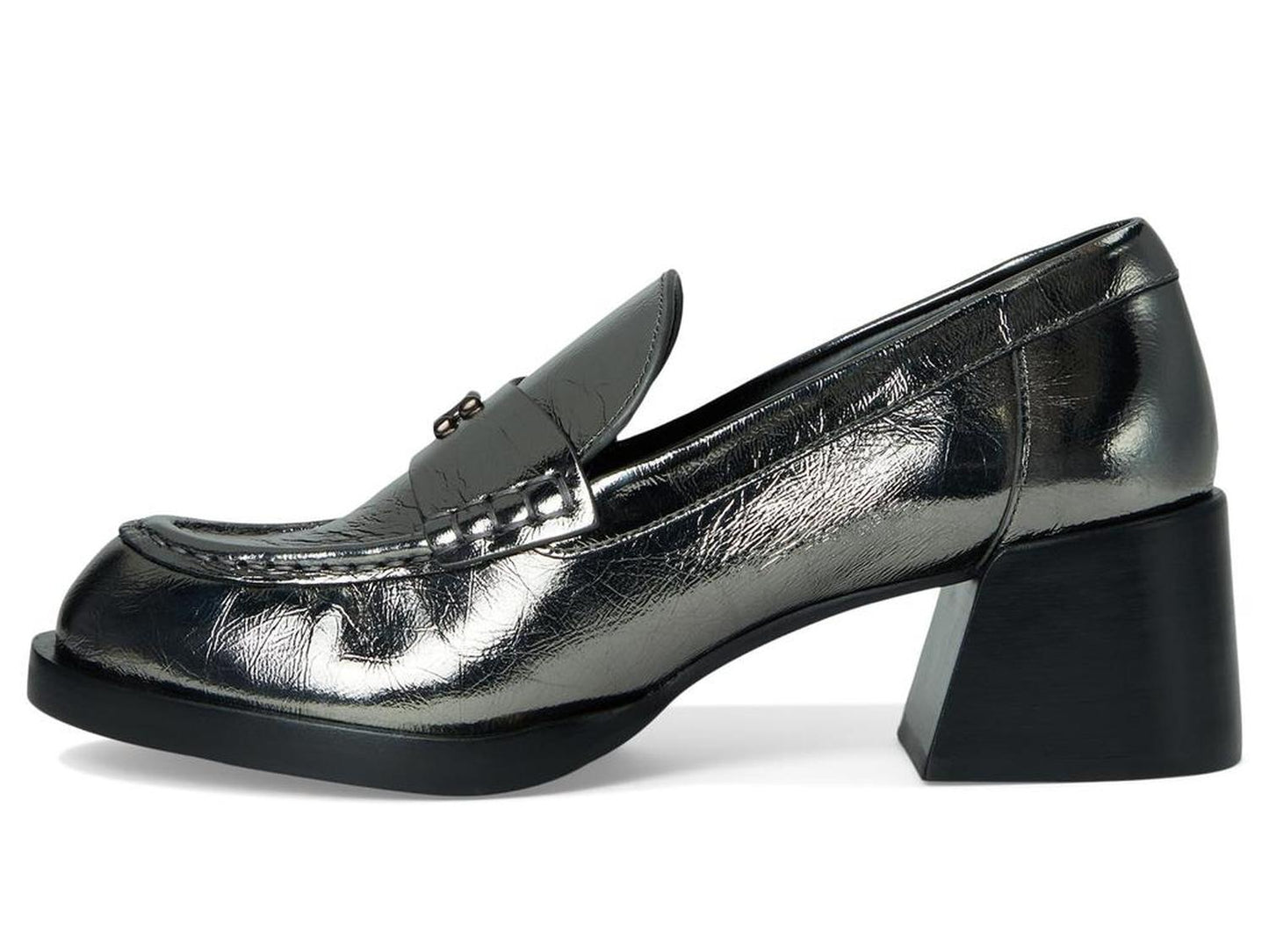 Natalie Crinkled Metallic Loafer