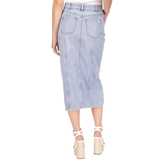 Michael Kors Women's Button-Front Denim Midi Skirt