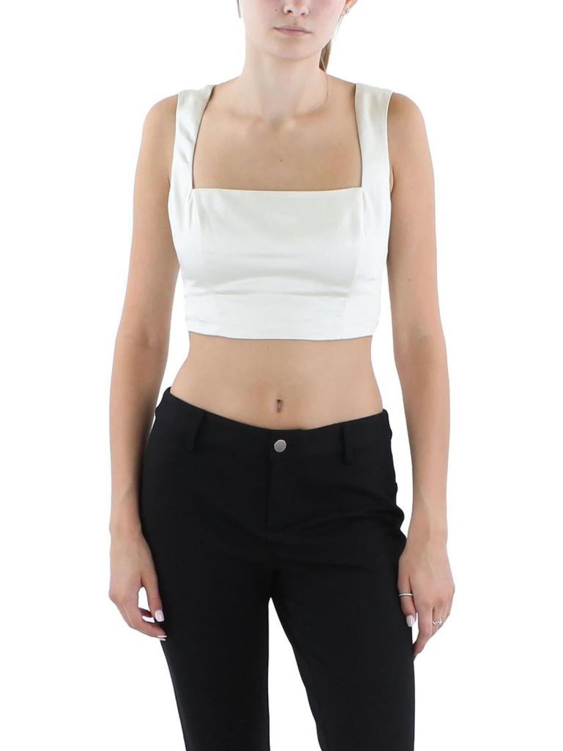 Womens Zipper Cropped