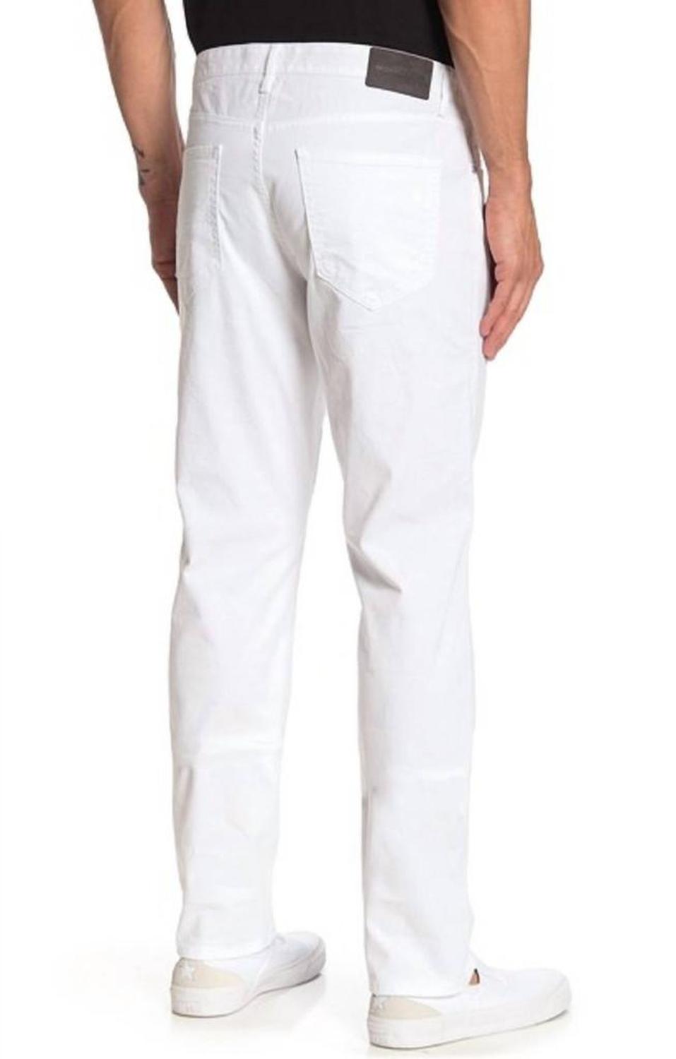 Stretch Twill Grant Classic Fit Jeans In White