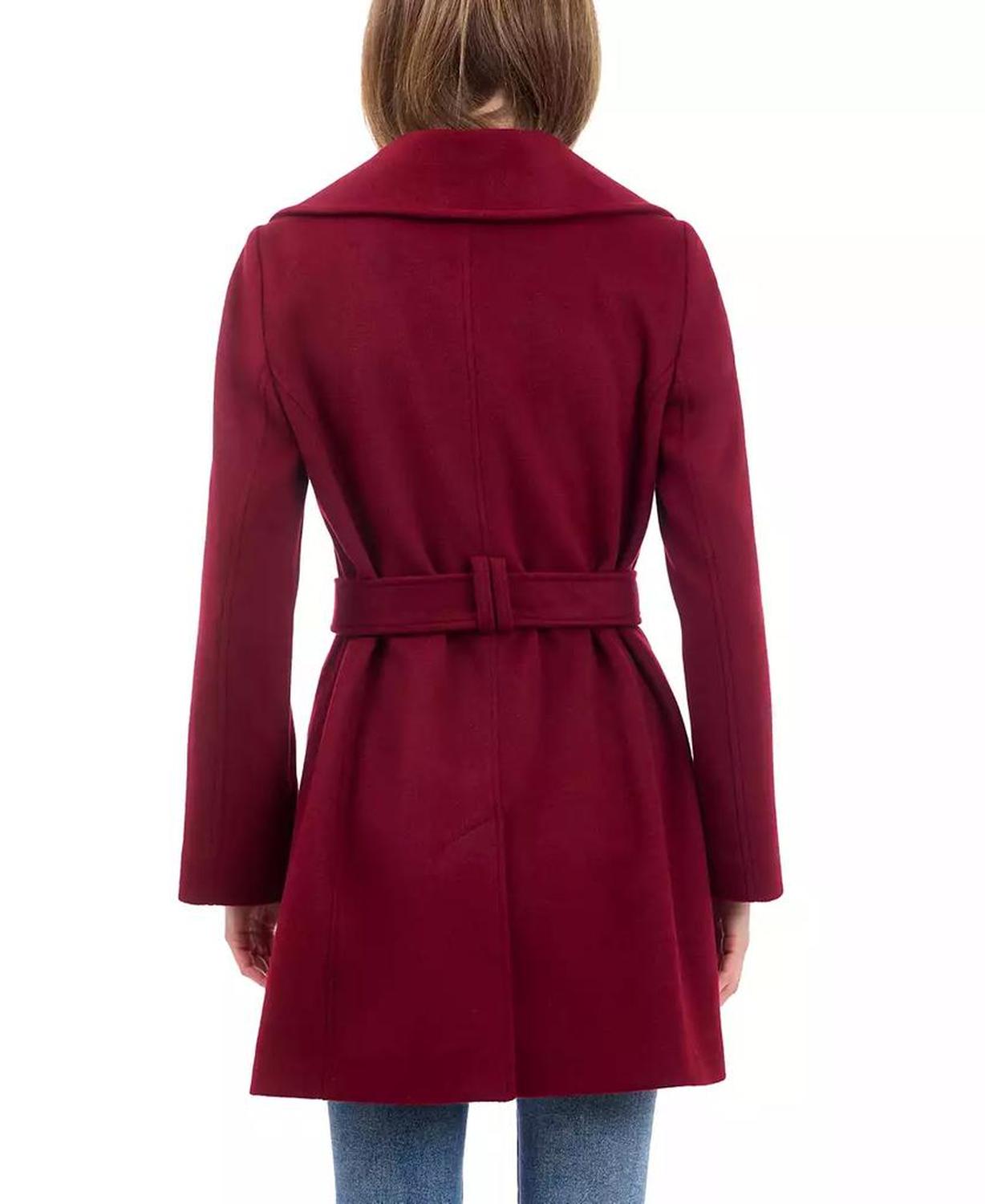 Women's Belted Zip-Front Coat, Created for Macy's