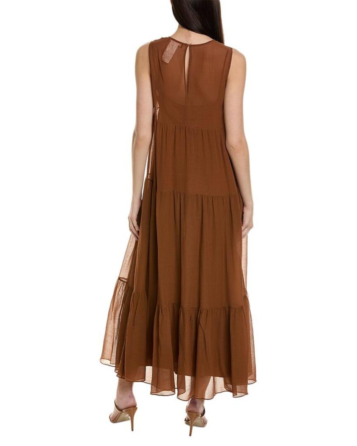 Max Mara Studio Fago Silk-Blend Maxi Dress