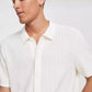 Men's Slim-Fit Racked Stitch Short-Sleeve Button-Down Shirt