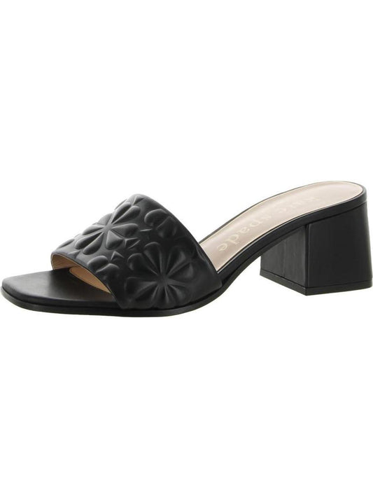 Emmie Mid Womens Leather Embossed Slide Sandals