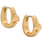 Spade Oval Huggie Hoop Earrings