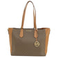 Leather Coated Canvas Tote Bag (Pre-Owned)