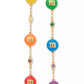 M&M X Gold-Tone Multicolor M&M Linear Drop Earrings