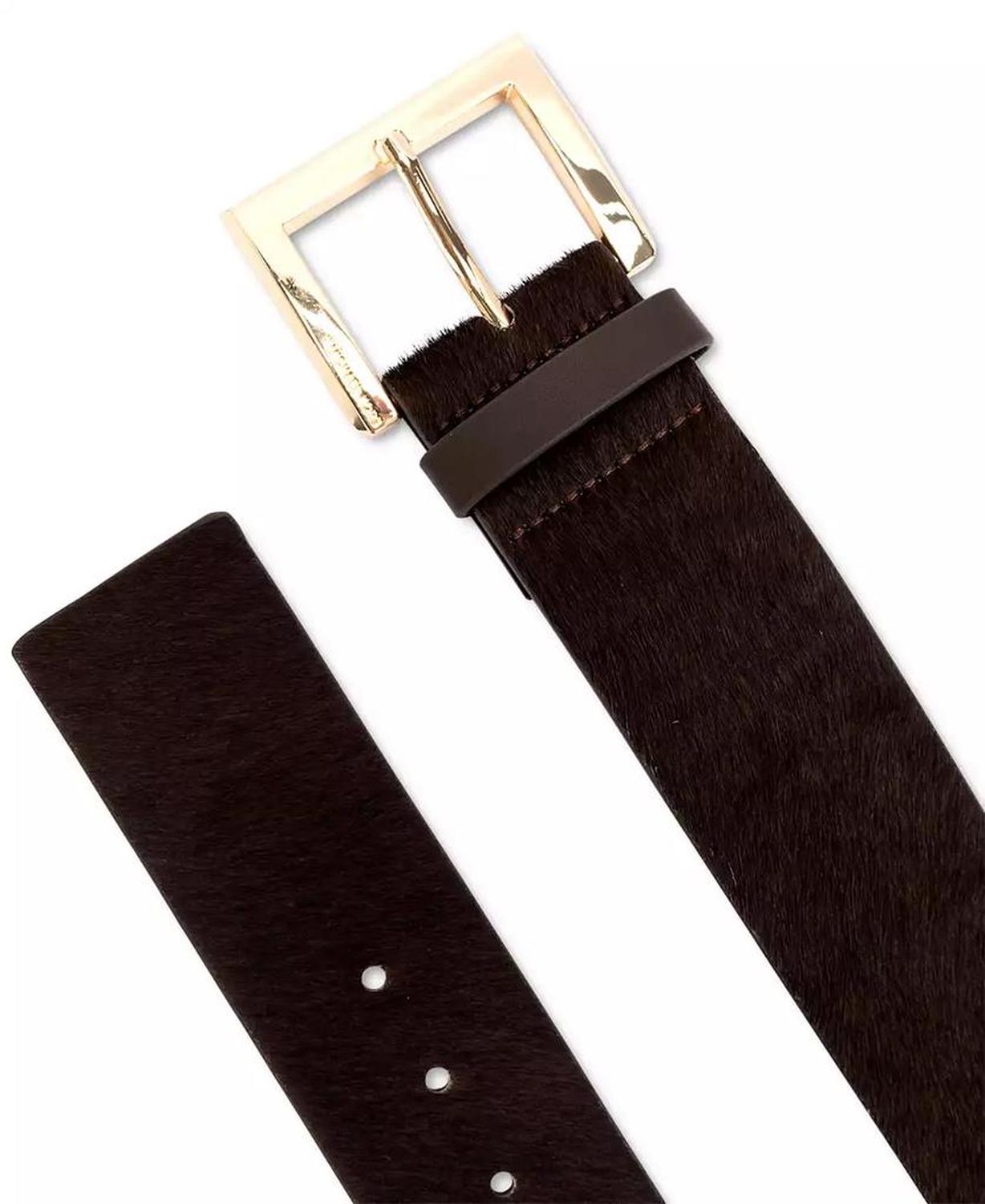 Women's Wide Calf Hair Leather Belt