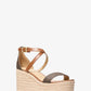 Serena Signature Logo and Leather Wedge Sandal