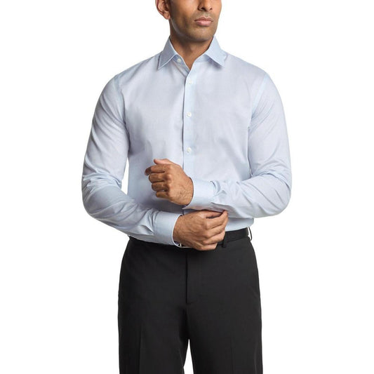 Mens Regular Fit Comfort Stretch Check Dress Shirt