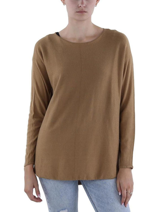 Womens Crewneck Long Sleeve Pullover Top