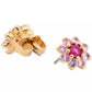 Gold-Tone Bursting Blooms Stud Earrings