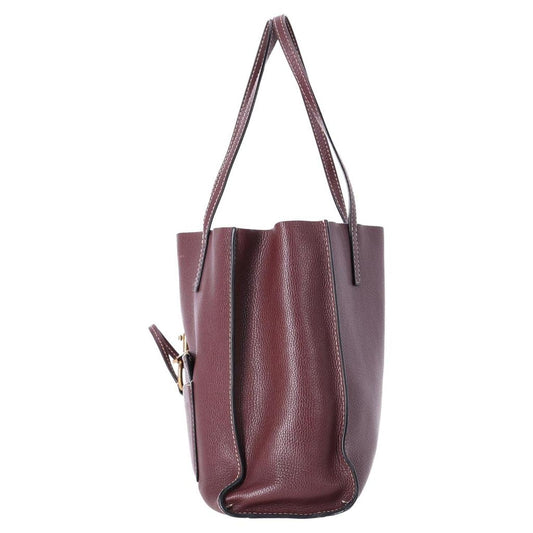 The Bold Grind E/W Shopper Bag in Burgundy Leather