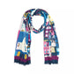 Women's Uptown Map Oblong Scarf