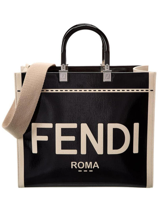 FENDI Sunshine Medium Patent Tote