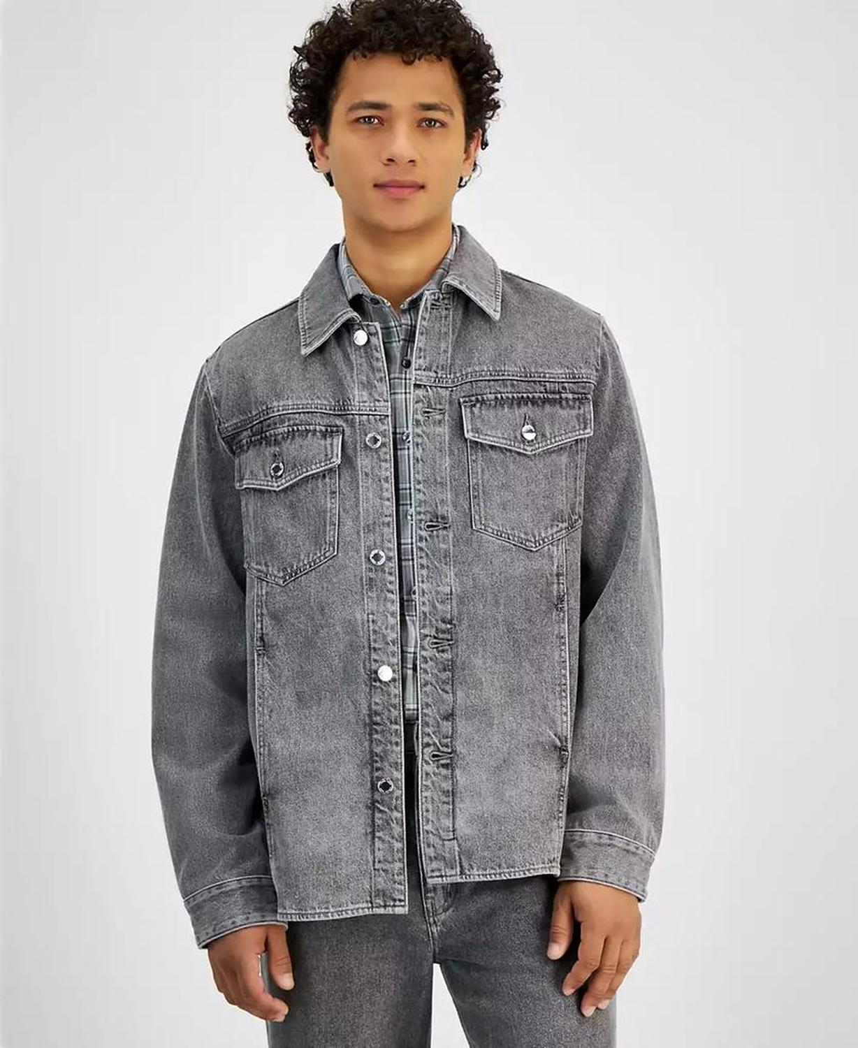 Men's Regular-Fit Denim Shirt Jacket