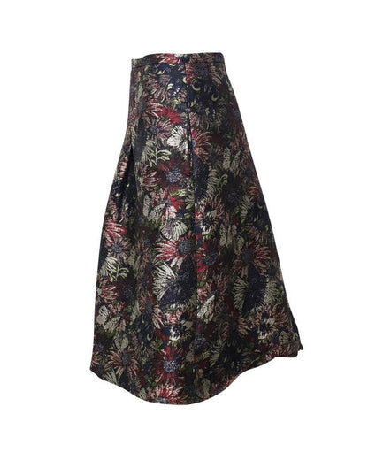 Max Mara Jacquard A-line Skirt in Multicolor Polyester