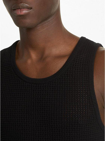 Open-Knit Cotton Tank Top