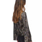 Women's Printed Pleated Bell-Sleeve Top