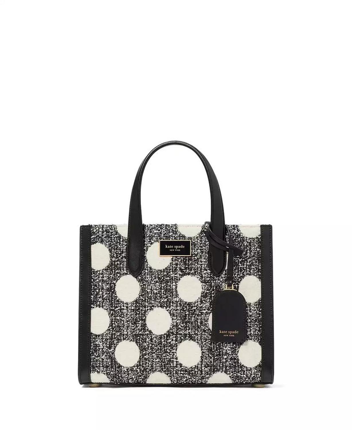 Manhattan Dot Tweed Small Tote Bag