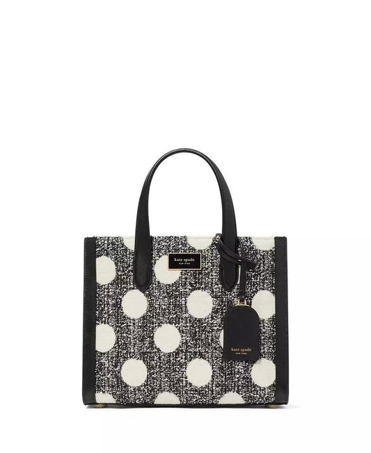 Manhattan Dot Tweed Small Tote Bag