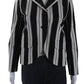 Marc Jacobs Womens Cotton Striped Single Breasted Jacket Black White