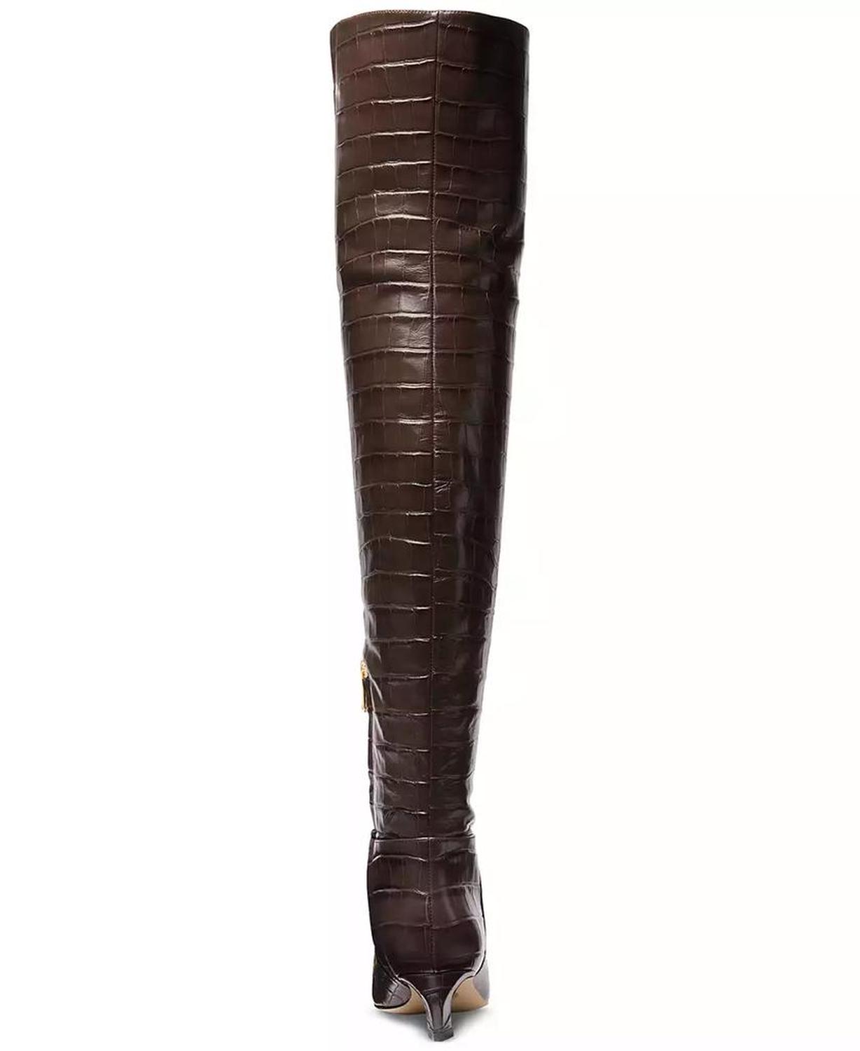 Women's Cosmo Croco-Embossed Over-The-Knee Boots