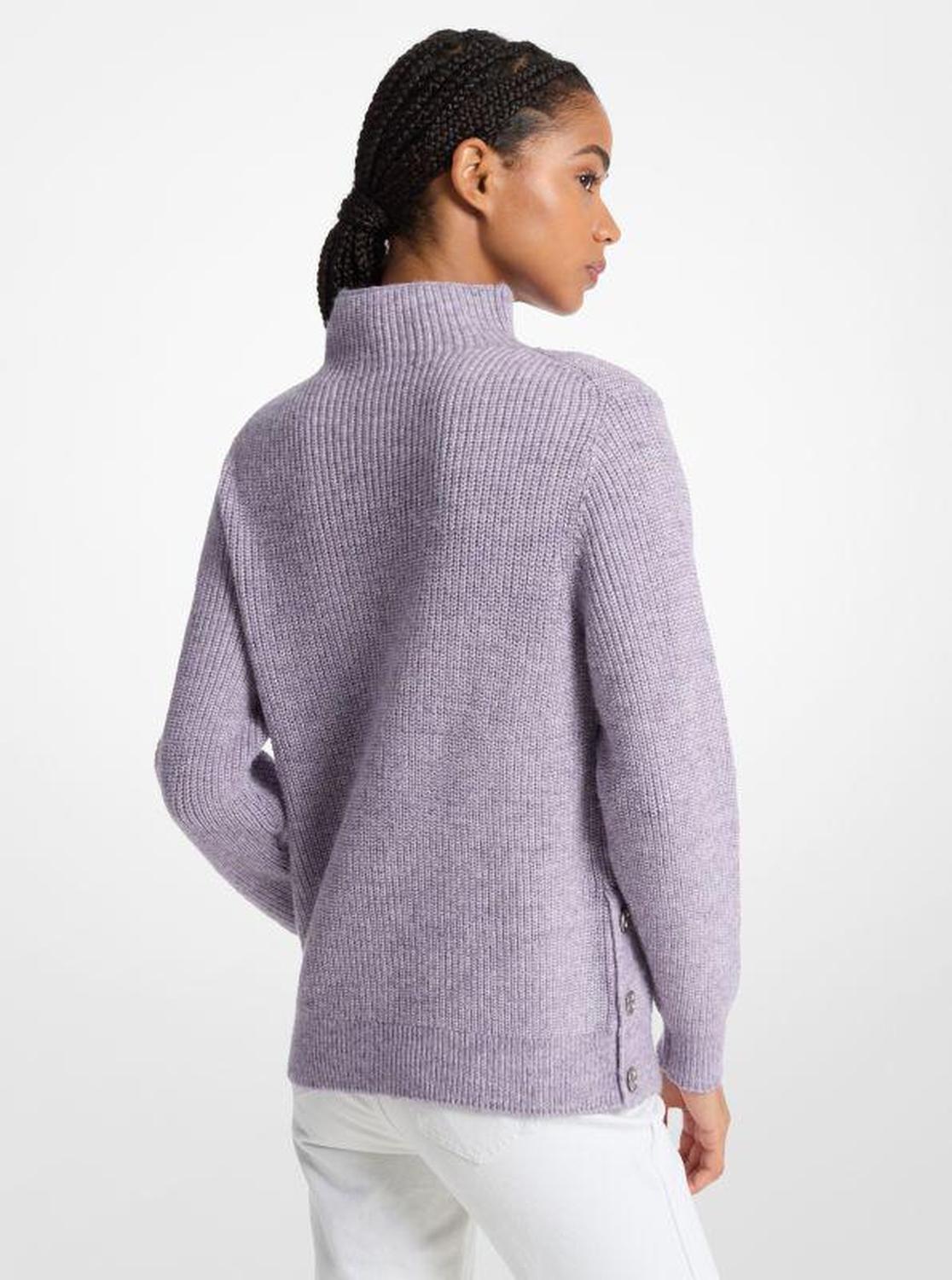 Ribbed Funnel Neck Sweater