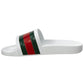 Gucci Web Rubber Slide Sandal