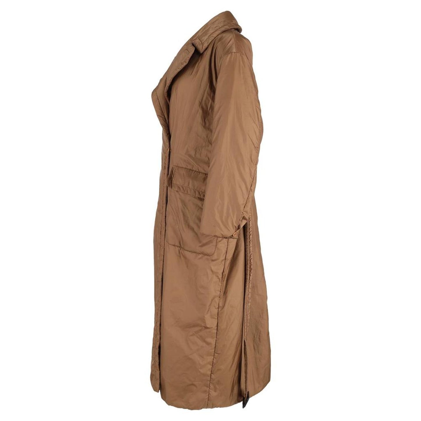 Cube Greendi Coat with Pockets in Brown Polyamide