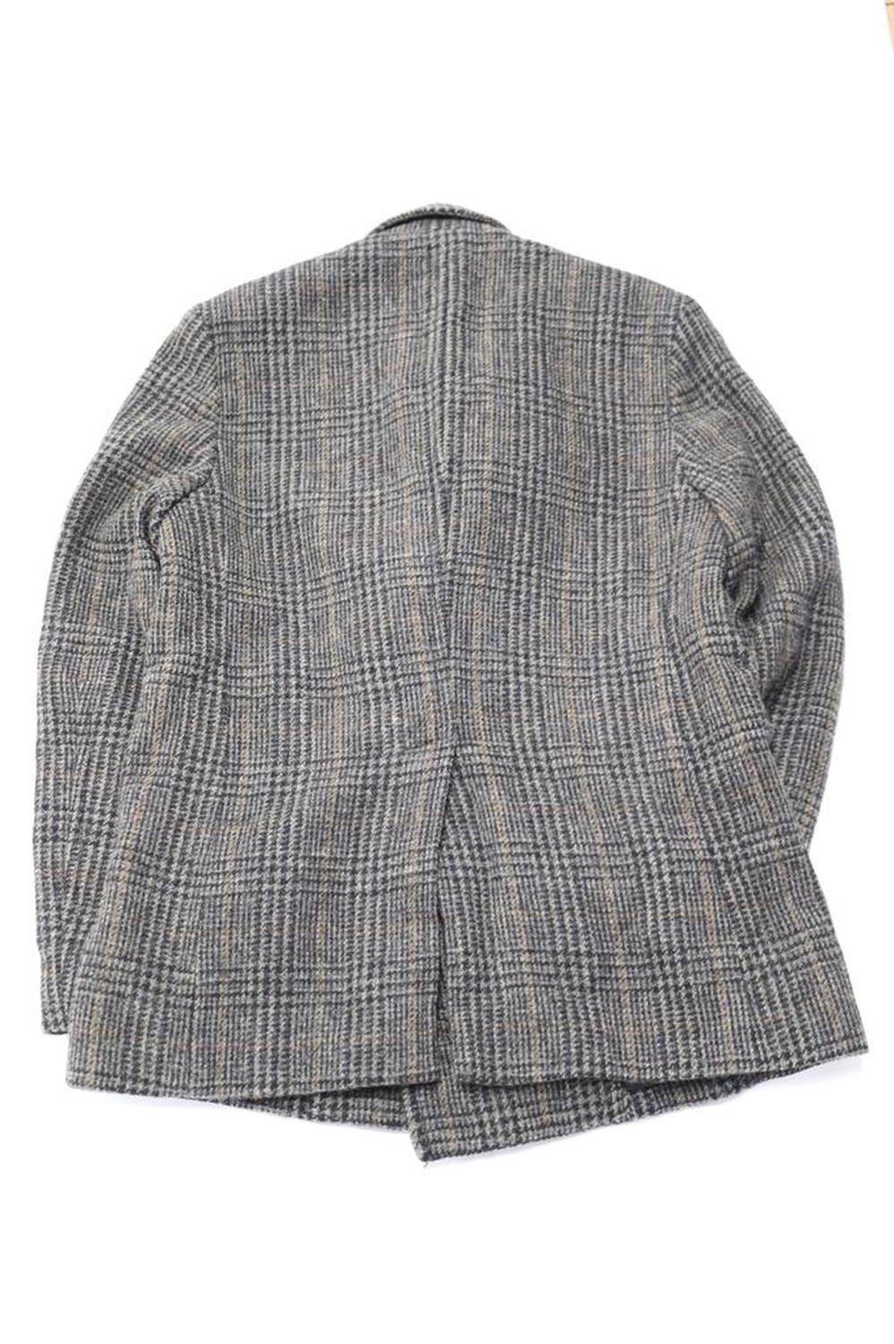 Marc Jacobs Plaid Pea Coat in Grey Wool