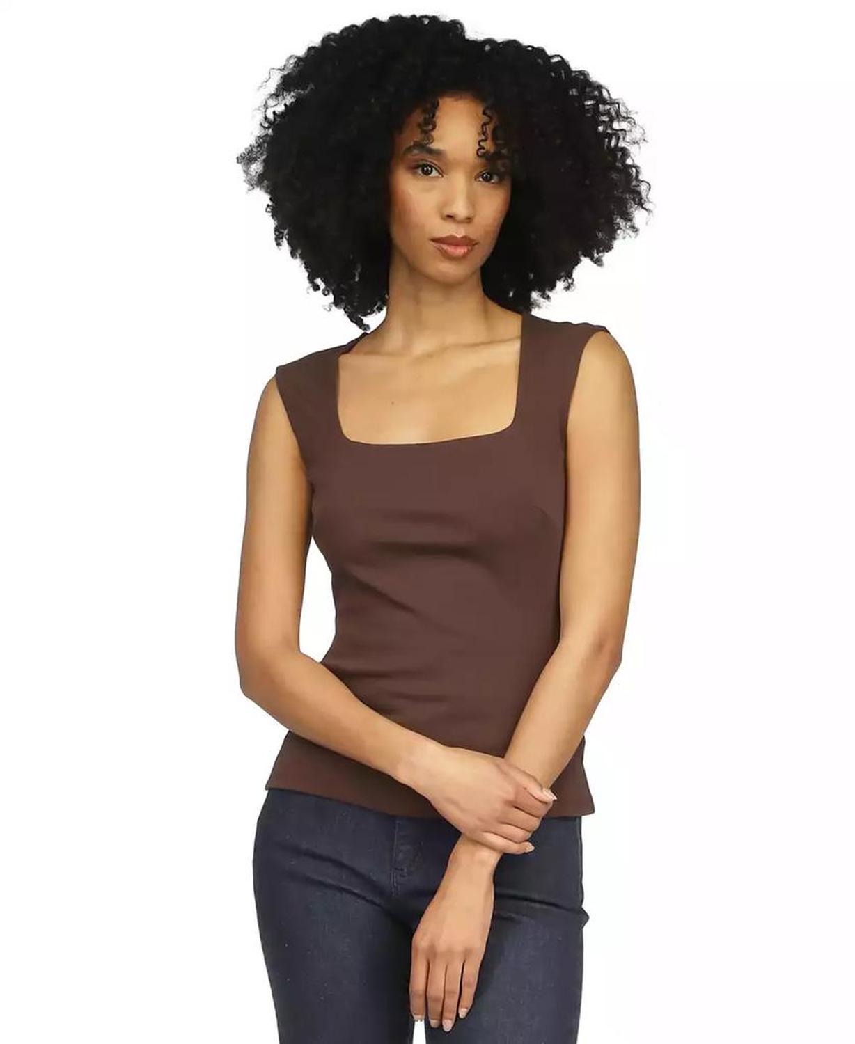 Women's Square Neck Sleeveless Top