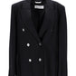 Max Mara Double Breasted Blazer in Navy Blue Virgin Wool