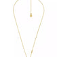 Brass Baguette Interlocking Pendant Necklace