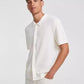 Men's Slim-Fit Racked Stitch Short-Sleeve Button-Down Shirt