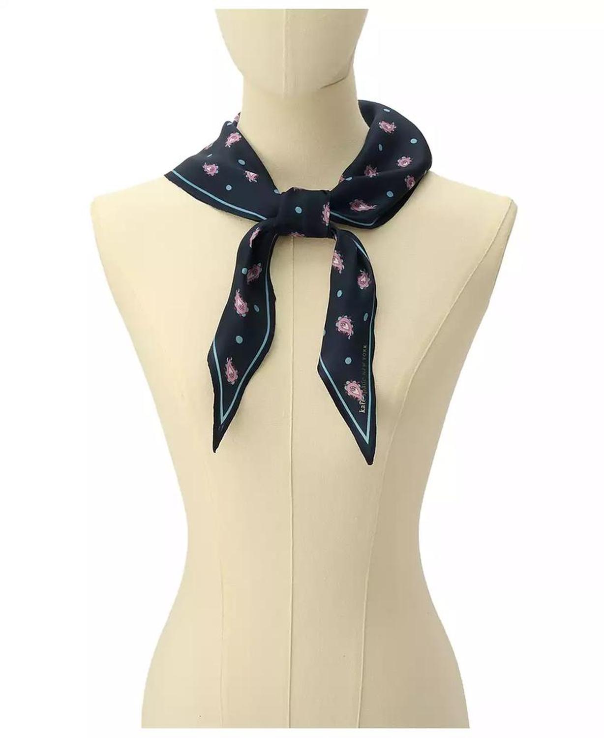 Paisley Foulard Silk Diamond Scarf