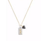 Faux Stone Vintage Charms Signature Pendant Necklace