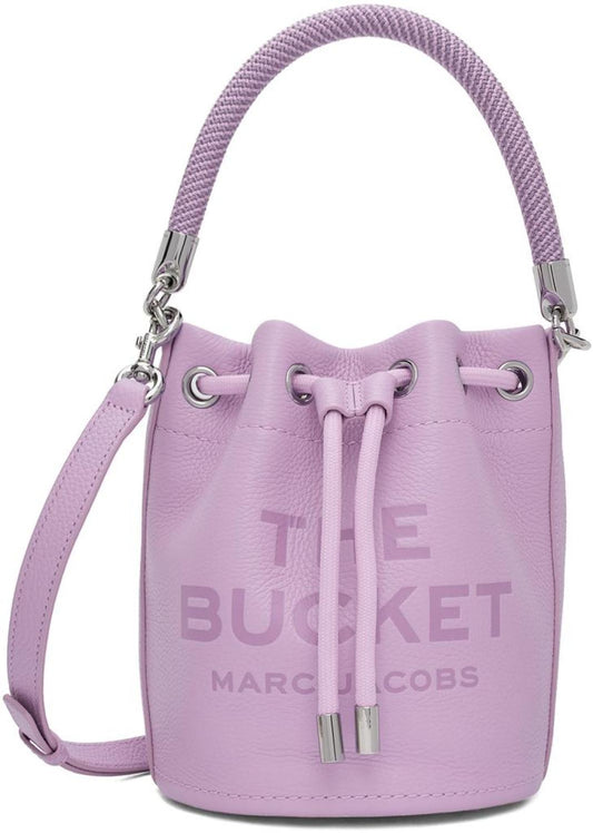 Purple 'The Leather Bucket' Bag