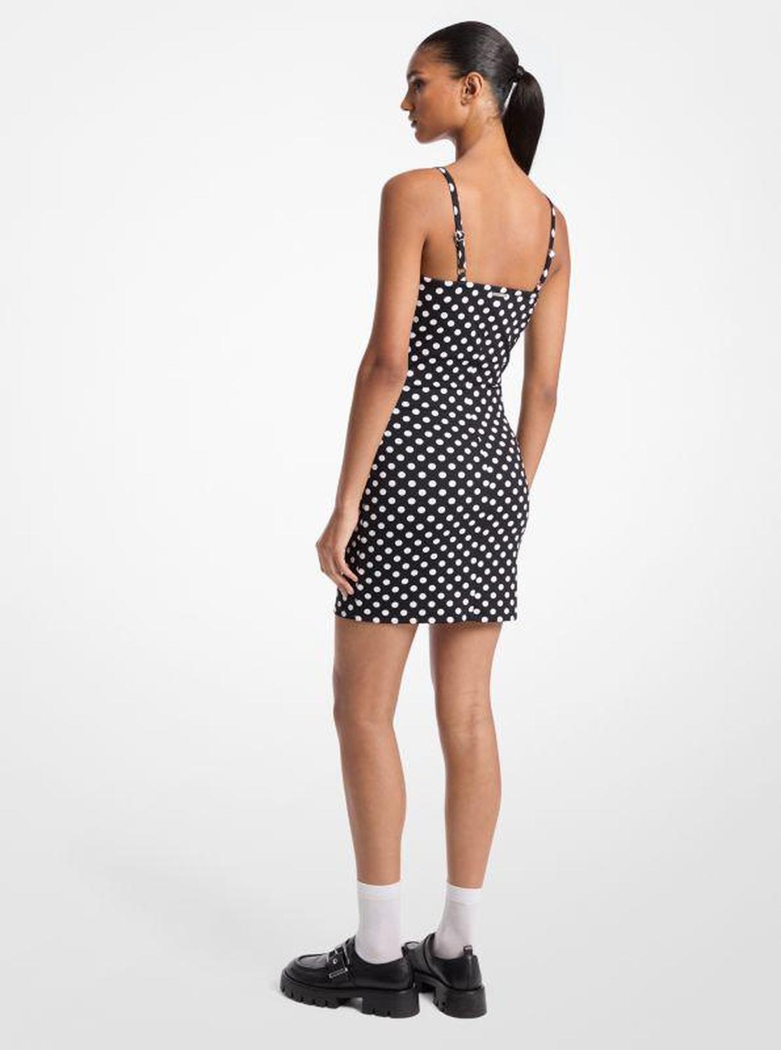 Dot Stretch Nylon Tank Dress