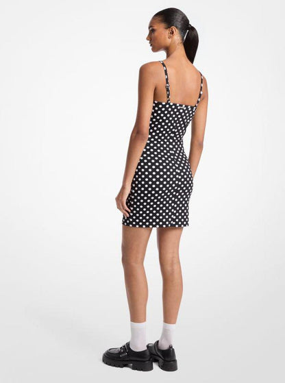 Dot Stretch Nylon Tank Dress