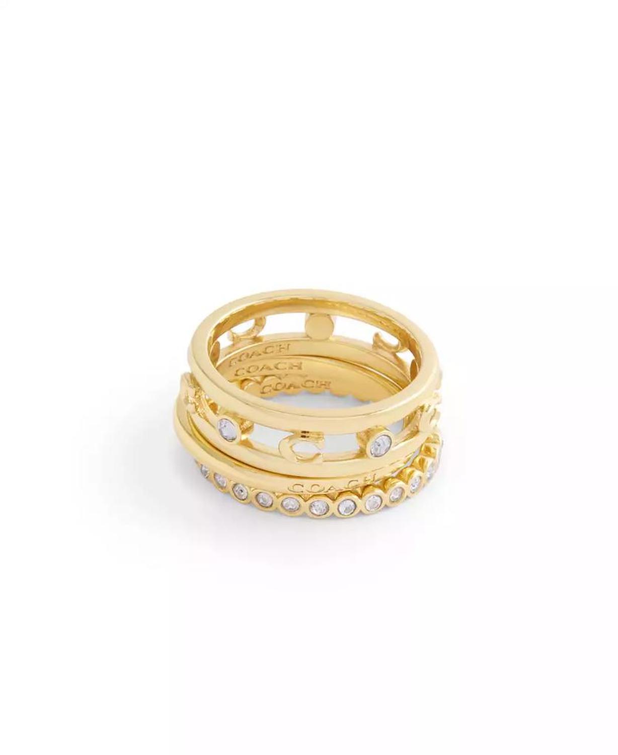 Faux Stone Signature C Open Ring